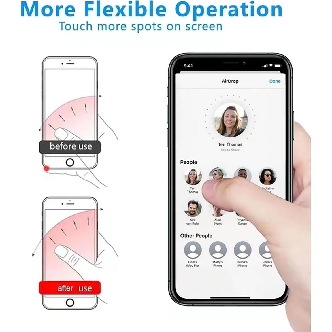 Soporte de Anillo para Teléfono Móvil Ralhaywi 4 Pcs 360°