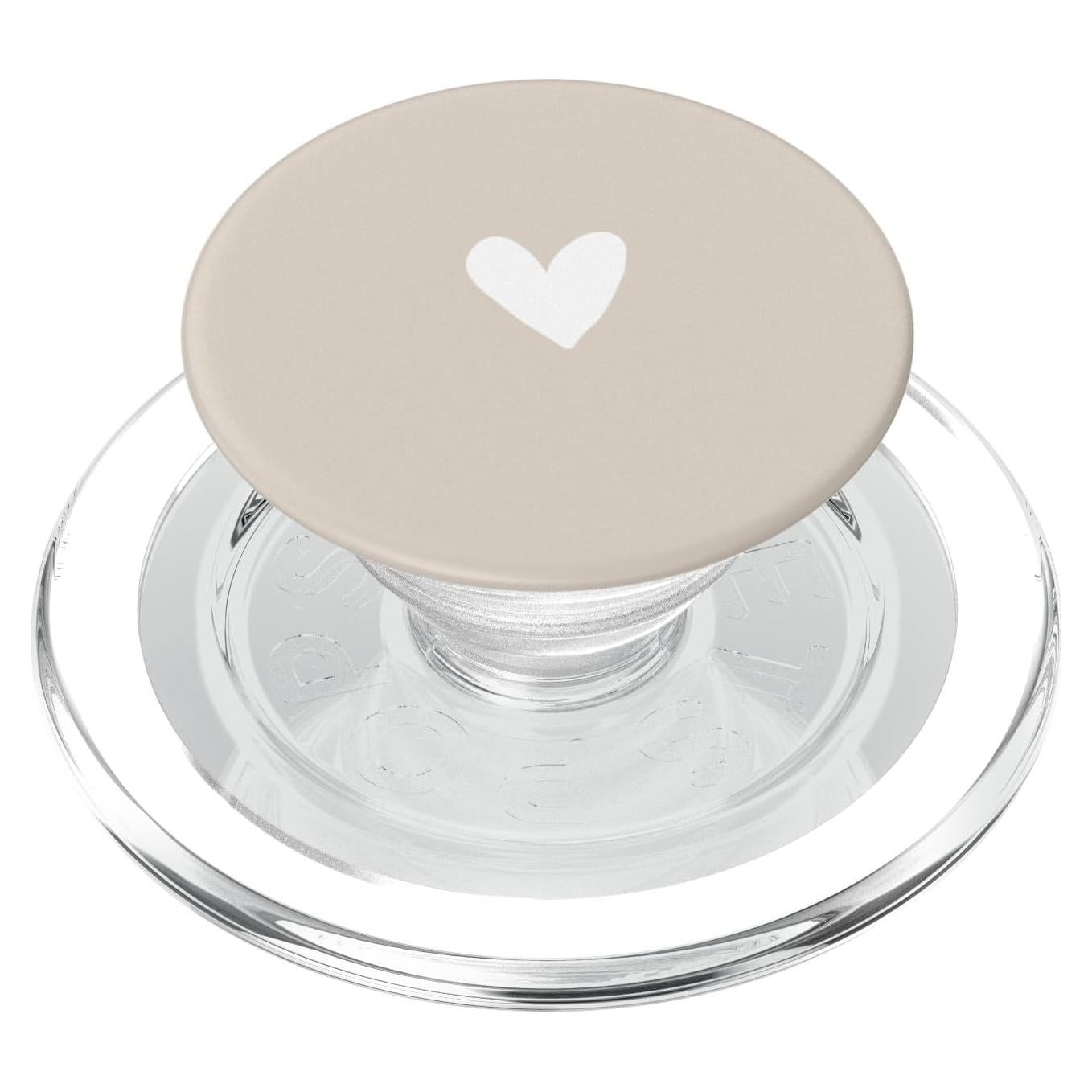 PopSockets PopGrip Magnético Corazón Minimalista Beige
