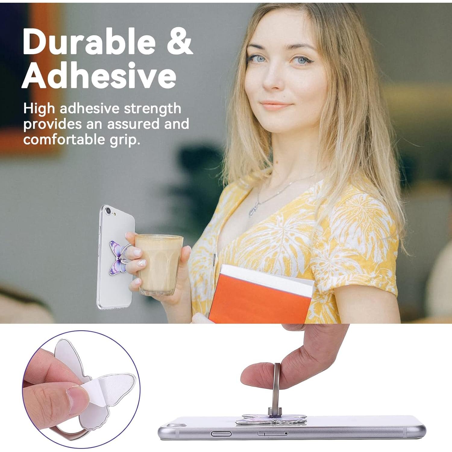 Soporte para Anillo de Teléfono Cobee Mariposa 3 Pcs 360°