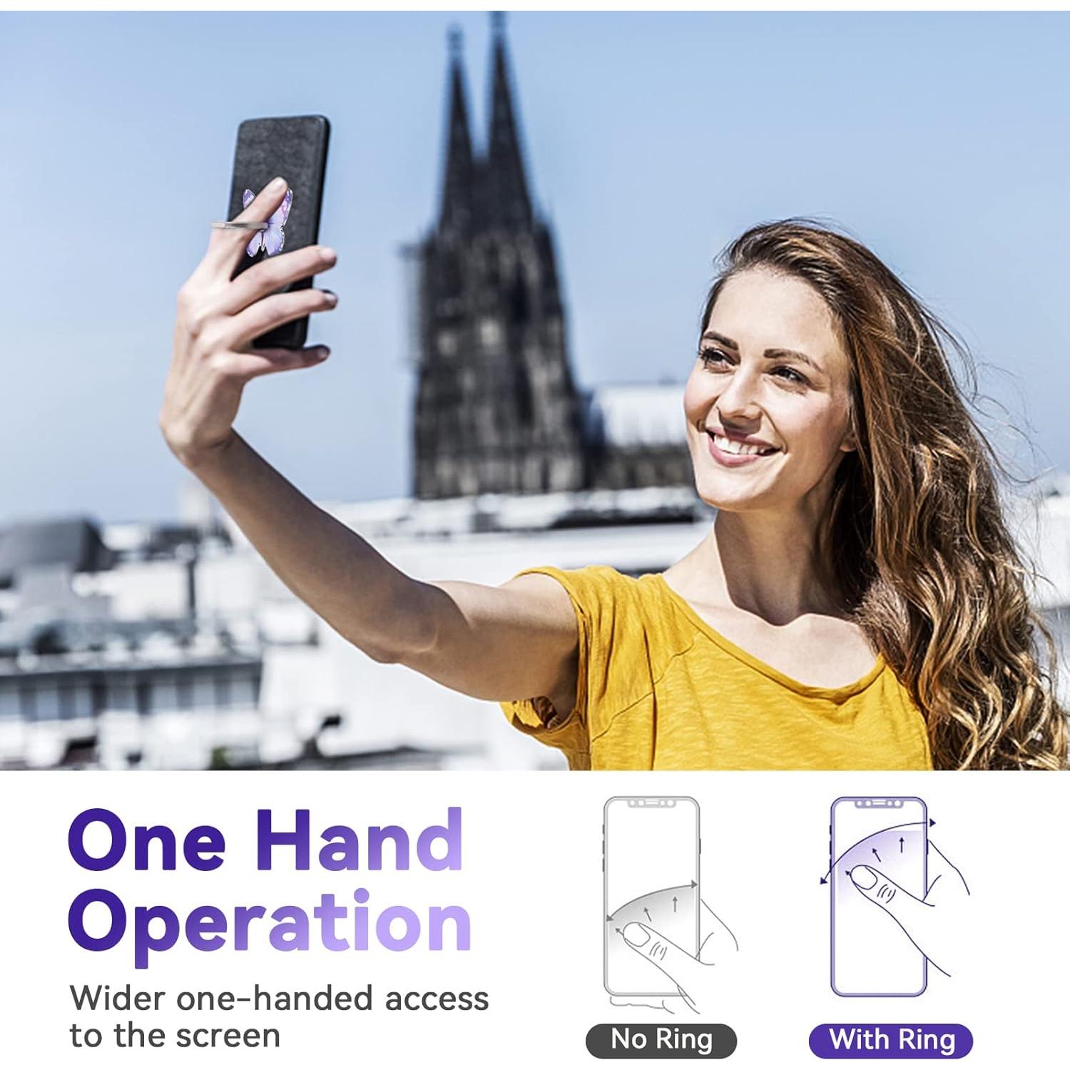 Soporte para Anillo de Teléfono Cobee Mariposa 3 Pcs 360°