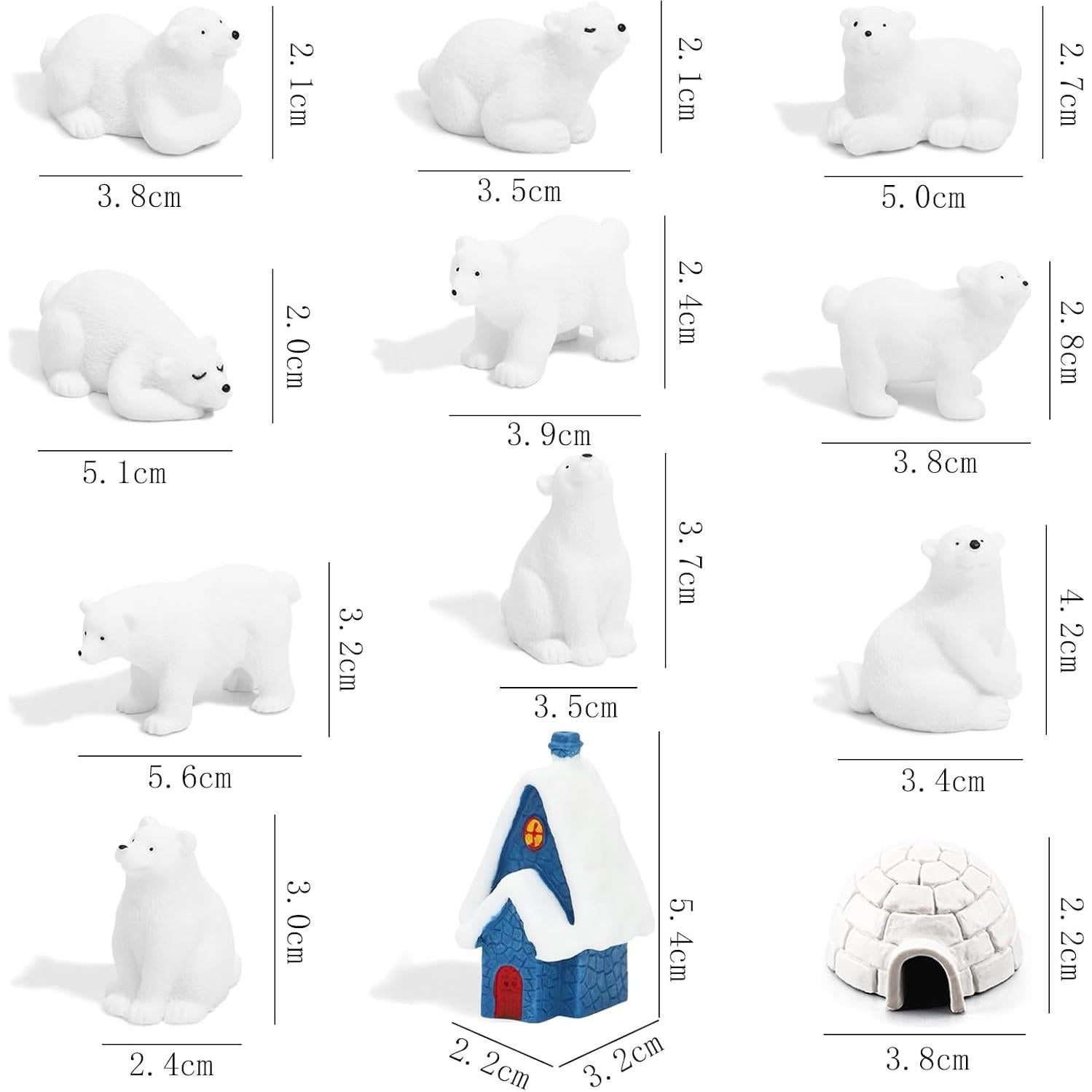 Set de 12 Figuras Mini Animales Árticos ONEST PVC