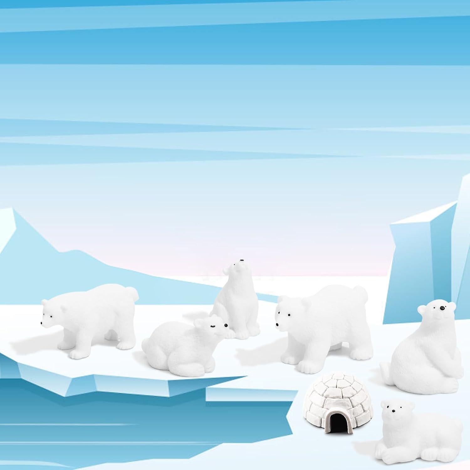 Set de 12 Figuras Mini Animales Árticos ONEST PVC