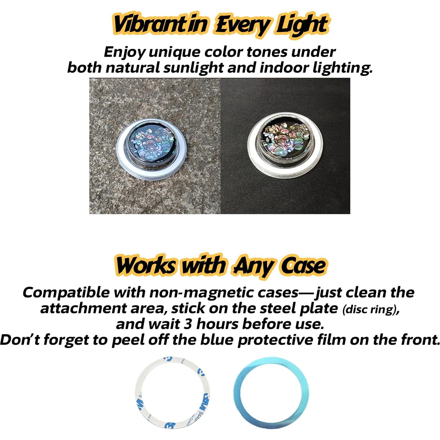 Agarre de Teléfono Magnético MagmaRise Mandala Floral - Artesanía Coreana