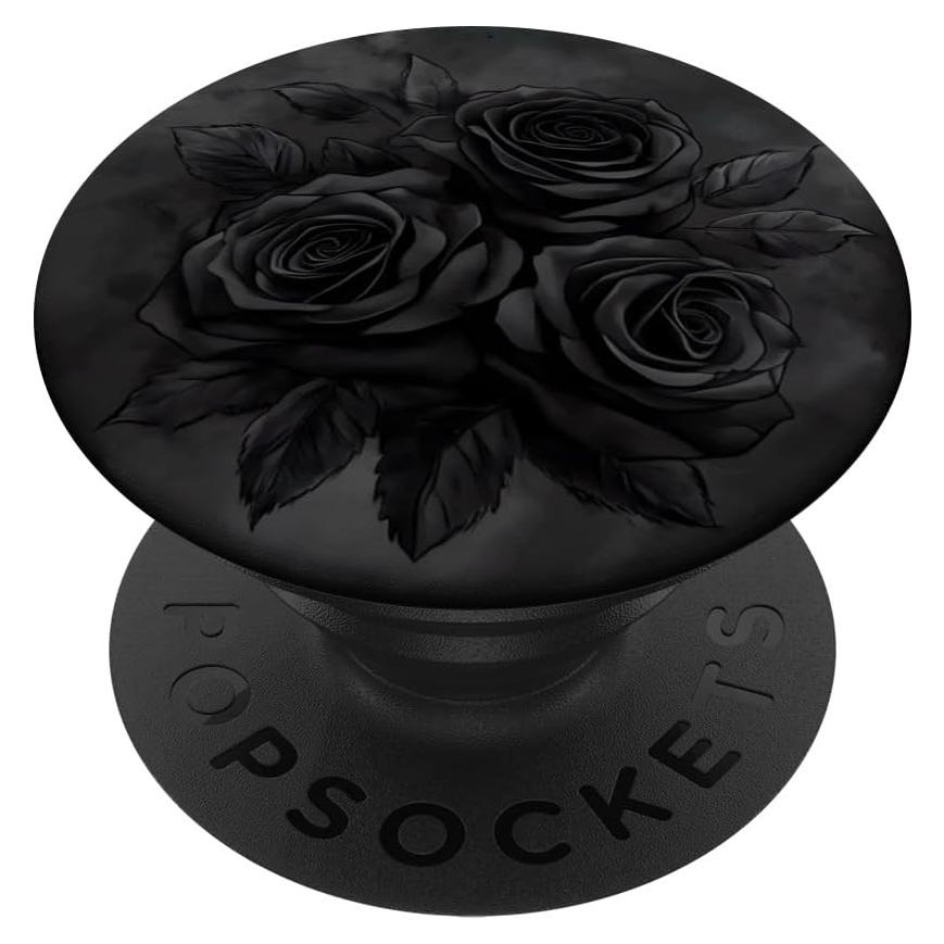 PopSockets Adhesivo PopGrip Rosas Negras Floral 10.9x8.6cm