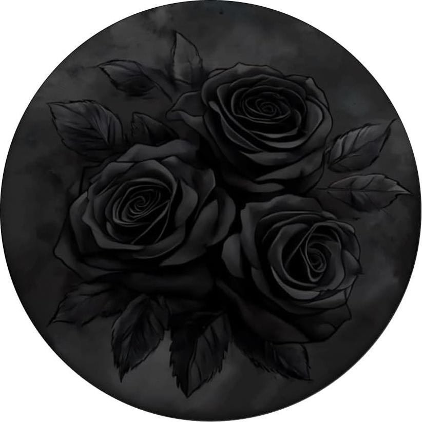 PopSockets Adhesivo PopGrip Rosas Negras Floral 10.9x8.6cm