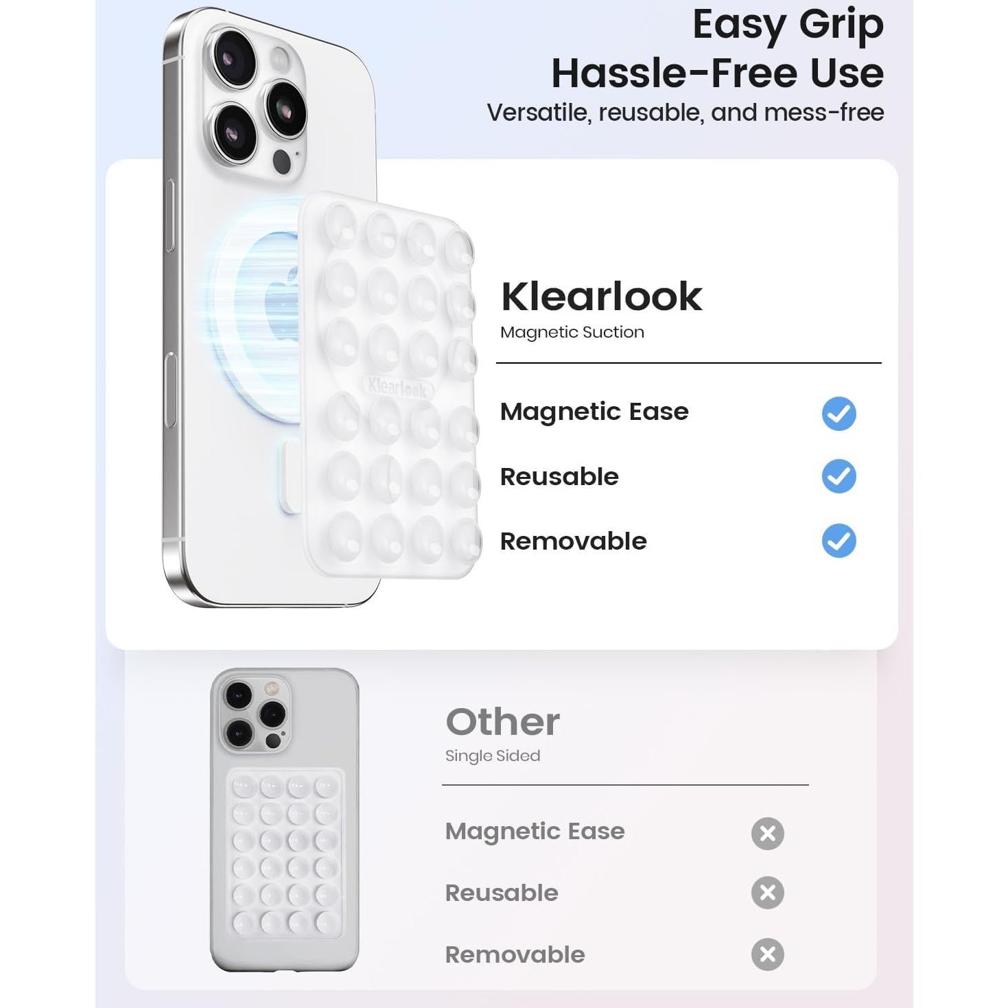 Soporte de teléfono magnético Klearlook para MagSafe - Transparente