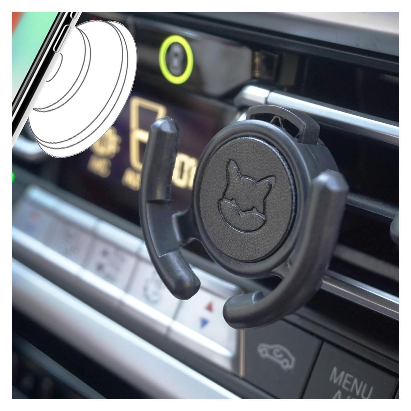 Soporte de Ventilación para Coche HOMEFOX - 2 Paquete Negro