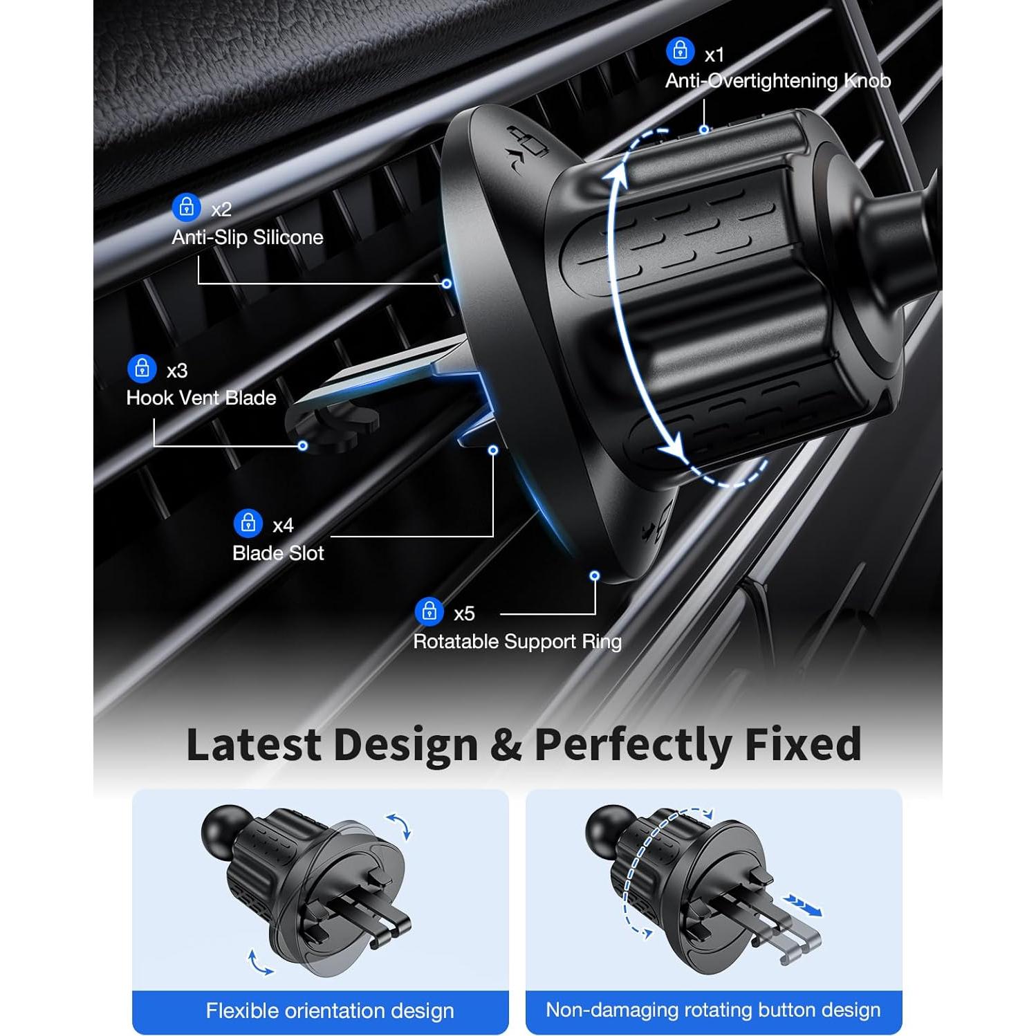 Soporte de teléfono para ventilación iGoevo POP1-AE02 360°