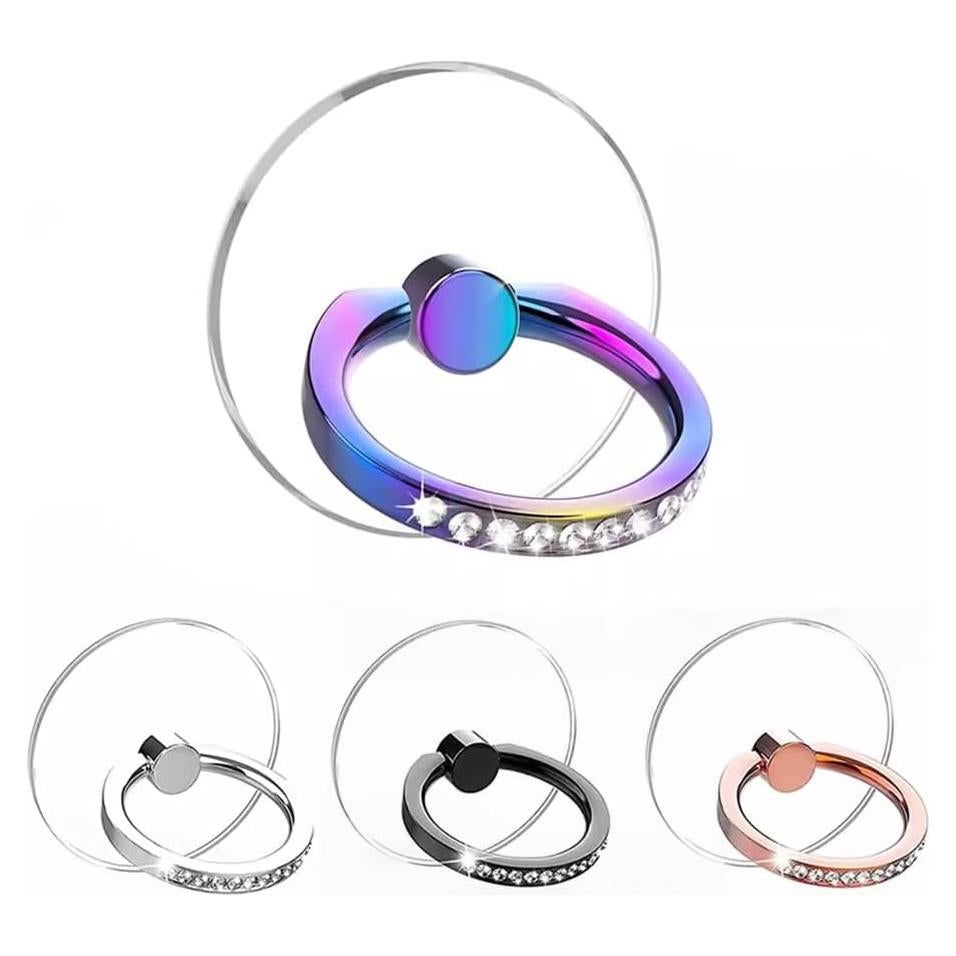Soporte para Anillo de Teléfono KUTUMYQC 4 Pcs Transparente 360°