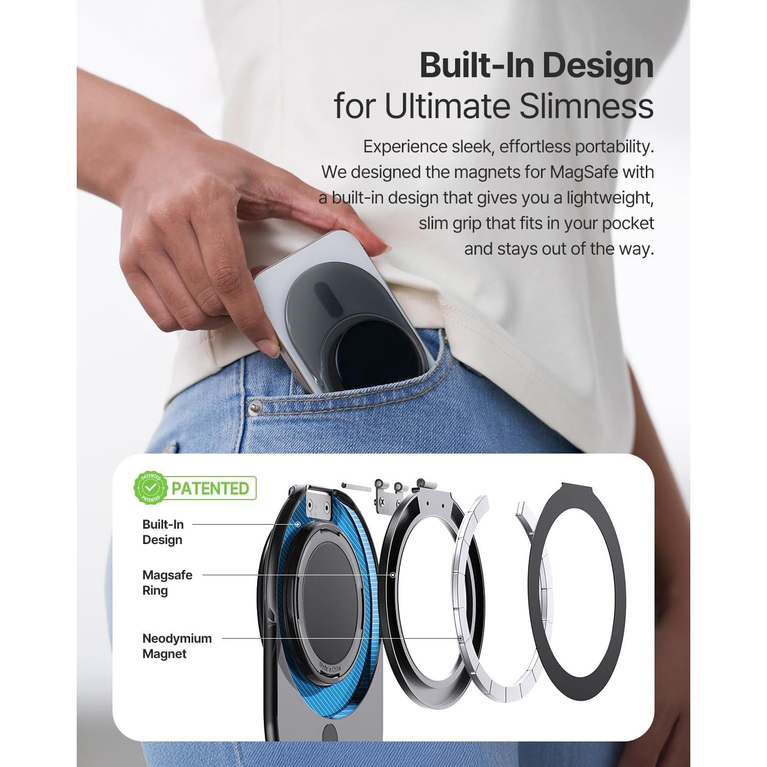 Soporte Magnético para Teléfono Sinjimoru M-Tap Tok - Negro