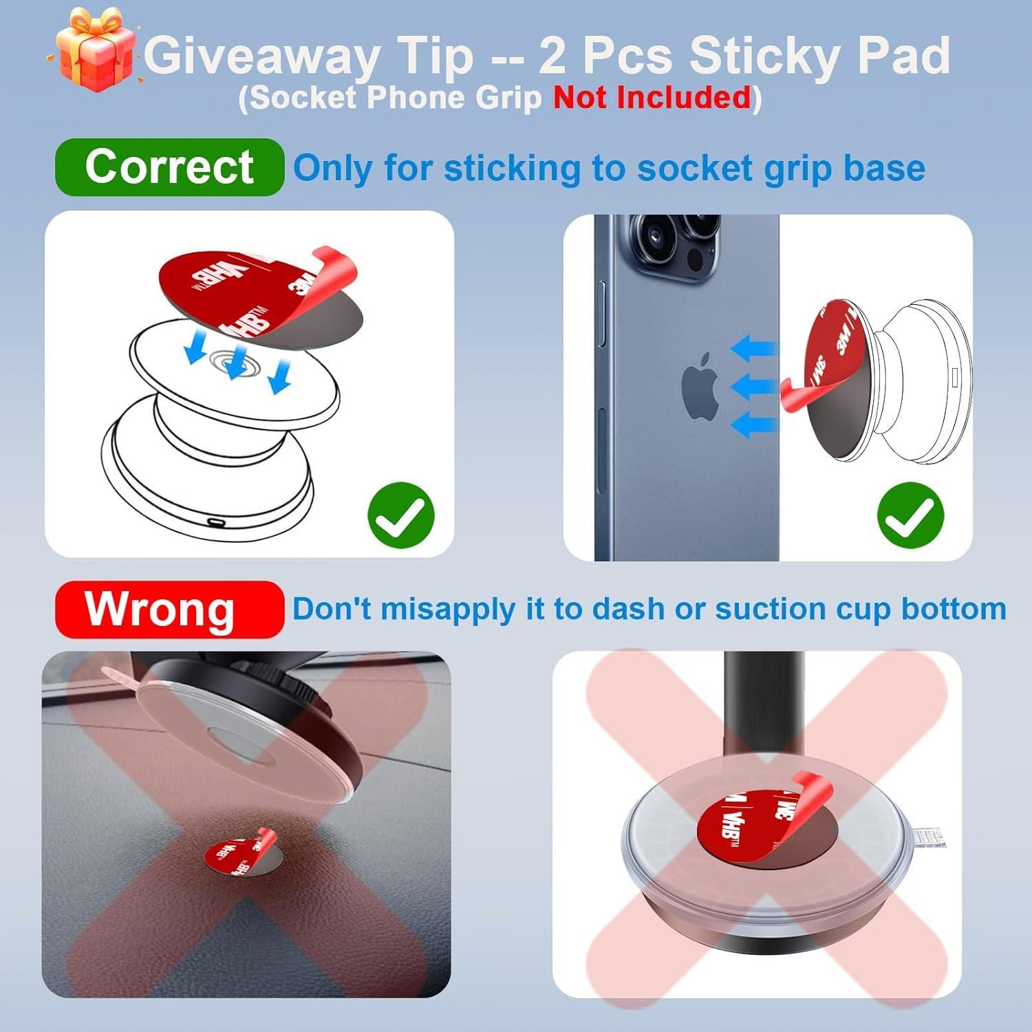 Soporte para Teléfono Automóvil Pop-Tech con Ventosa Negra