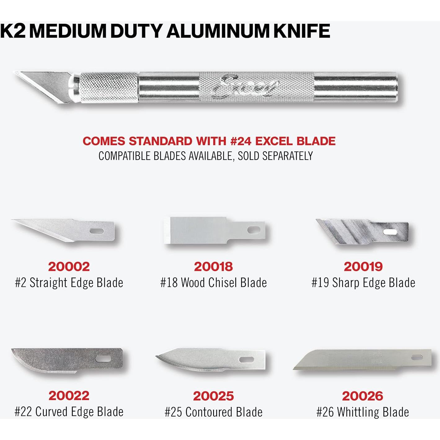 Juego de Cuchillos de Precisión Excel Blades K2 - 3 Paquetes