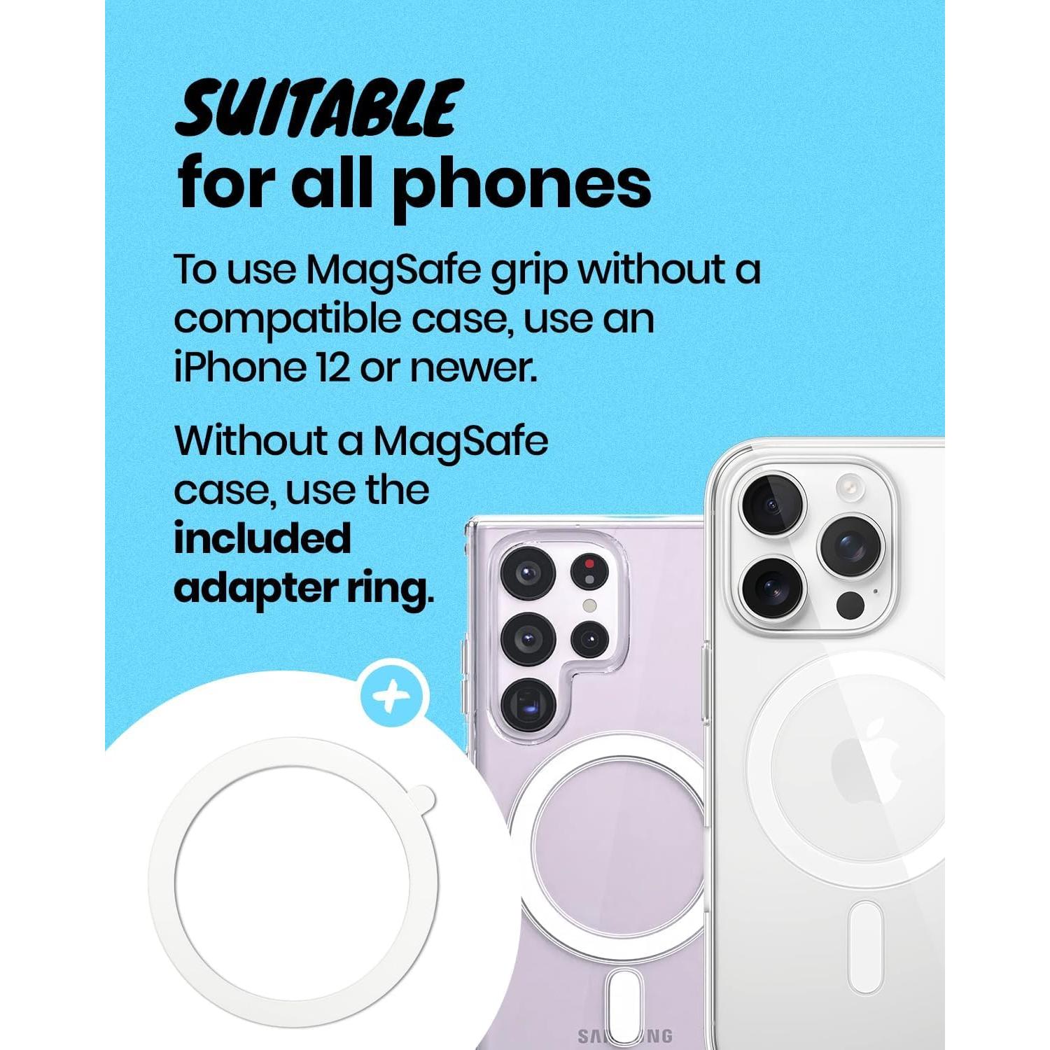 Agarradera Magnética Luminosa On The Grip Flor Sonriente Blanco