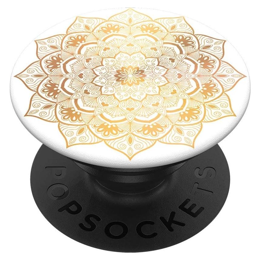 PopSockets Agarre para Teléfono Silencio Dorado - Soporte Intercambiable