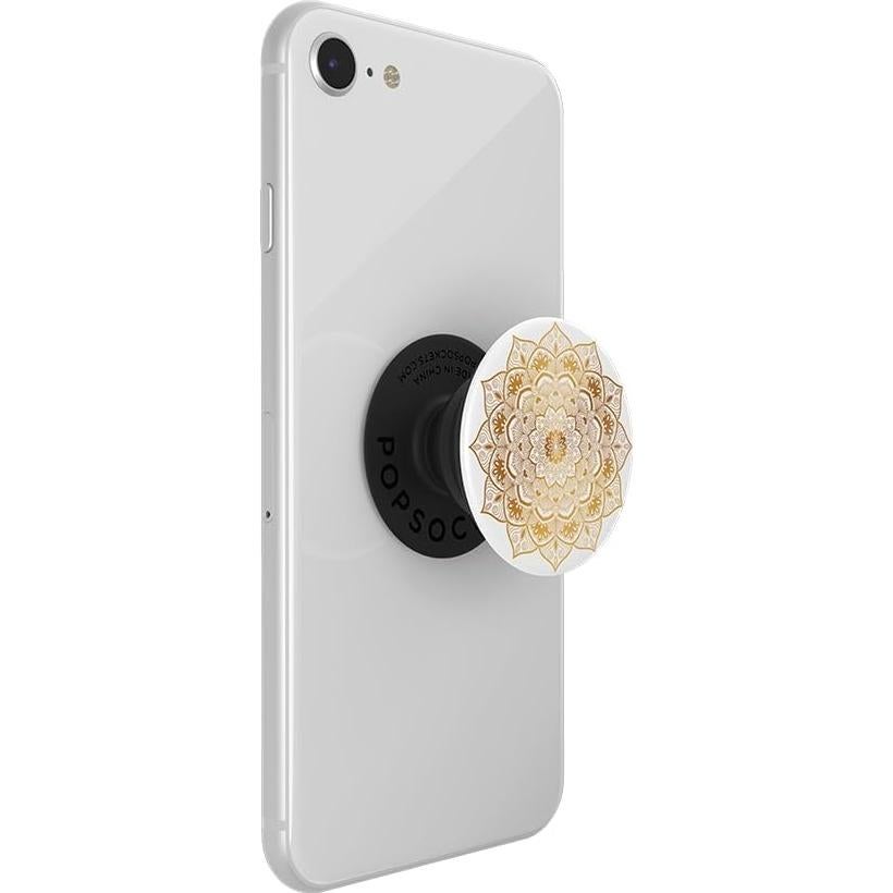 PopSockets Agarre para Teléfono Silencio Dorado - Soporte Intercambiable