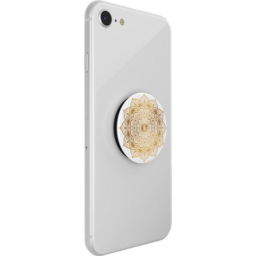 PopSockets Agarre para Teléfono Silencio Dorado - Soporte Intercambiable