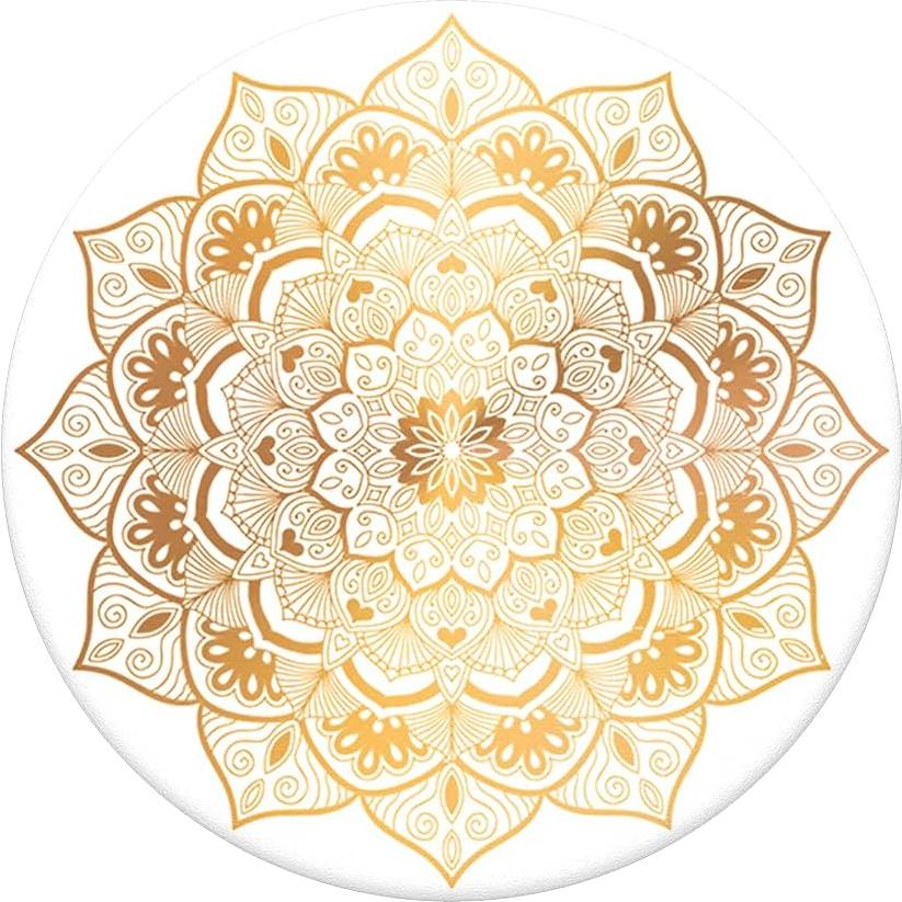 PopSockets Agarre para Teléfono Silencio Dorado - Soporte Intercambiable