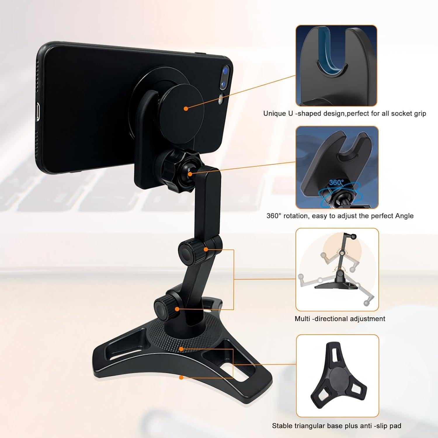 Soporte para Teléfono Móvil JIAYUE Ajustable 15 cm