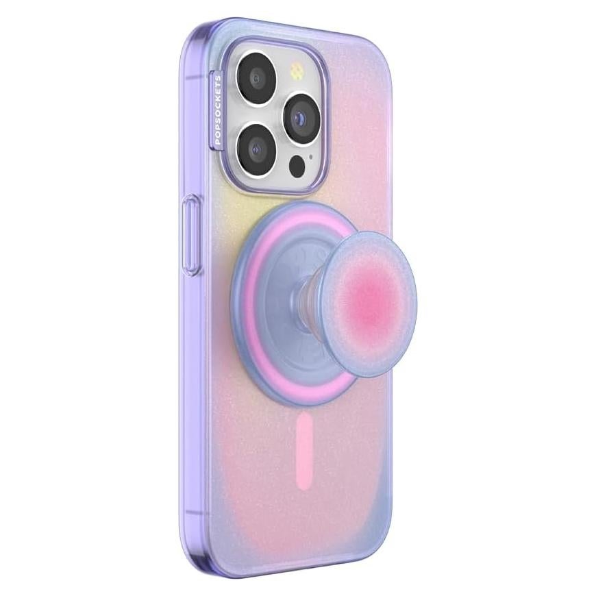Funda PopSockets Aura para iPhone 15 Pro con MagSafe
