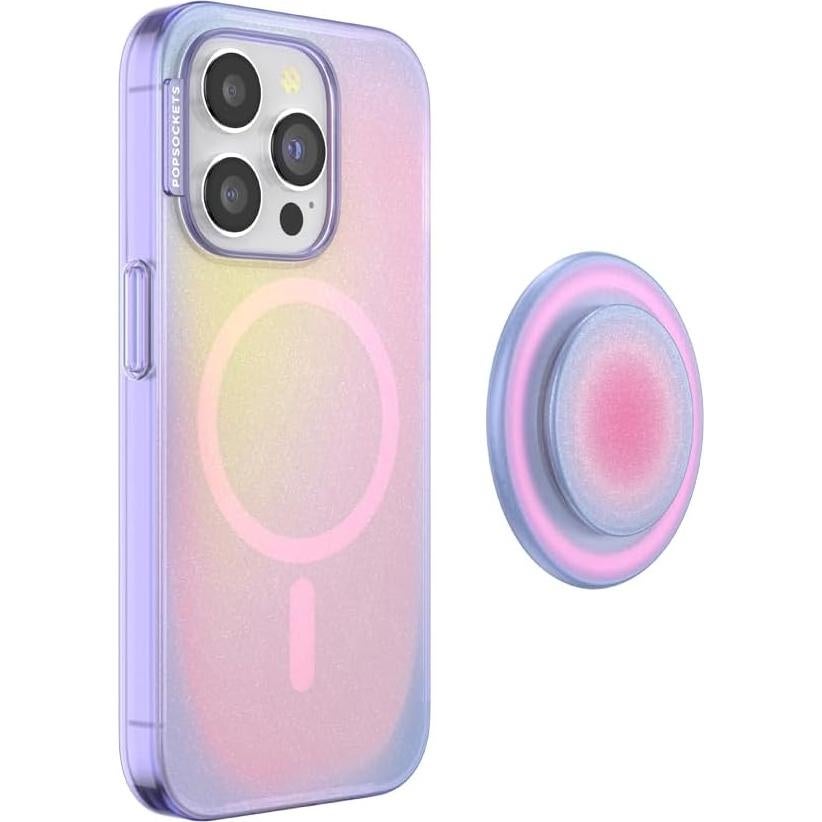 Funda PopSockets Aura para iPhone 15 Pro con MagSafe