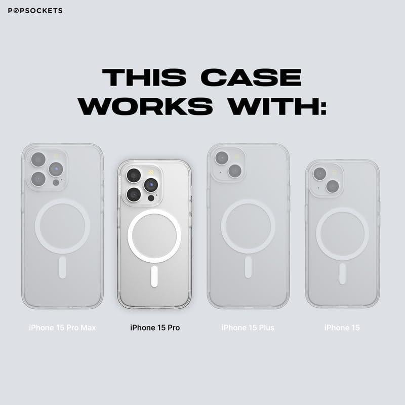 Funda PopSockets Aura para iPhone 15 Pro con MagSafe