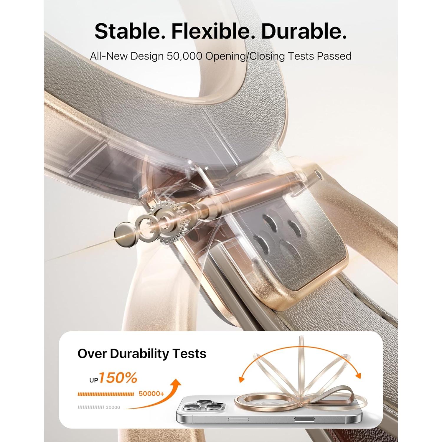 Soporte Magnético para Teléfono MagSafe Andobil Gris - Cuero Premium