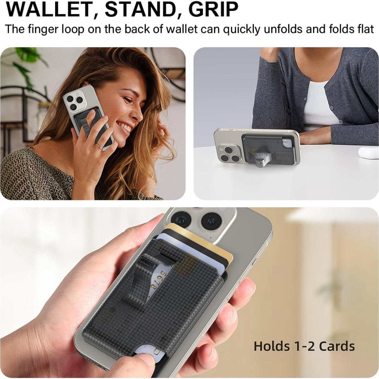 Soporte de Cartera Magnética AUROX para iPhone 16-12, Verde