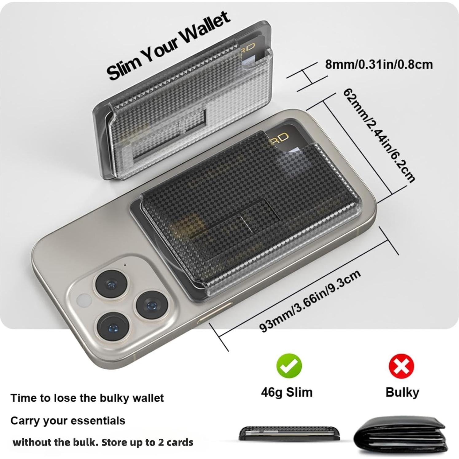 Soporte de Cartera Magnética AUROX para iPhone 16-12, Verde