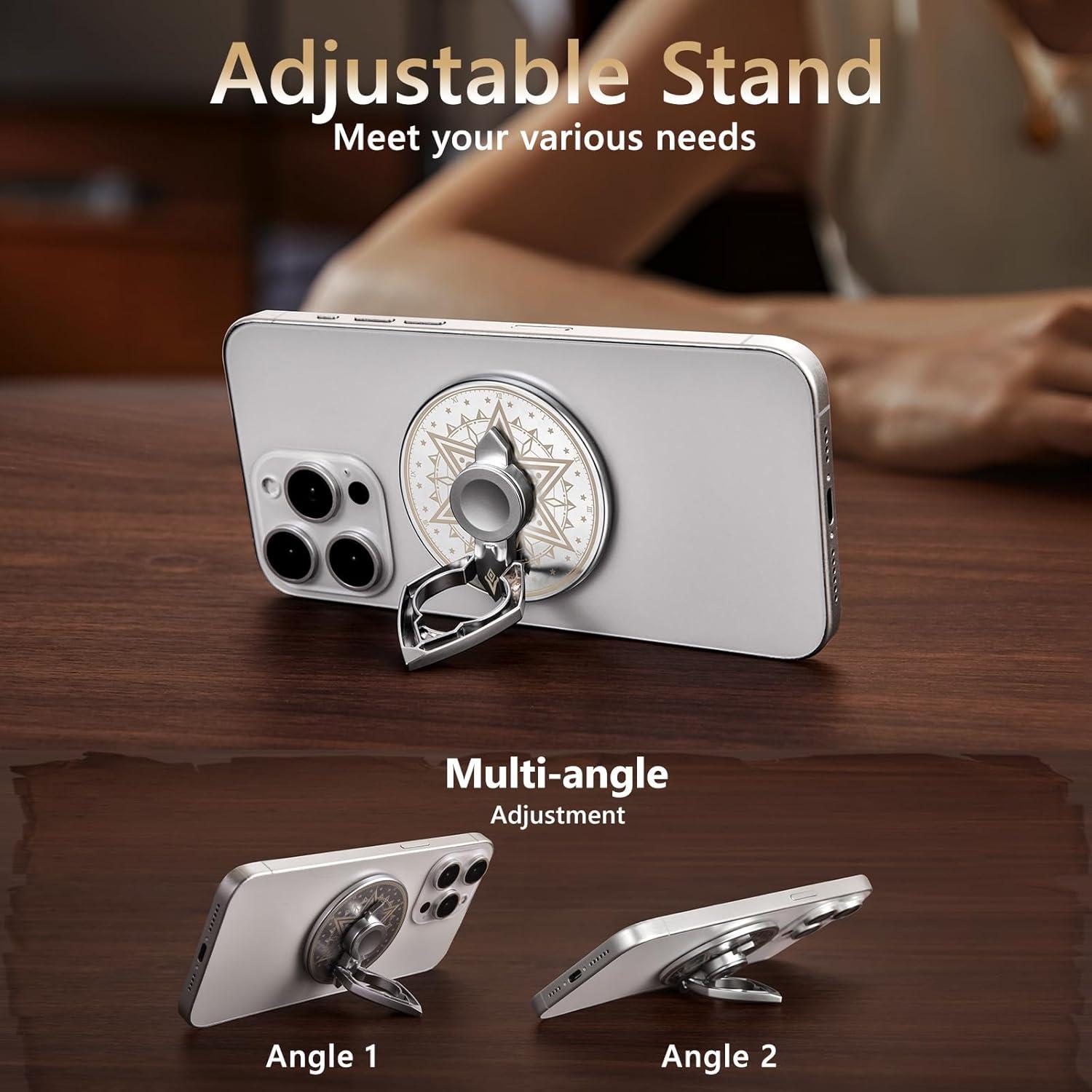 Soporte Magnético para Teléfono OGRANEE, Plata, 360° Ajustable