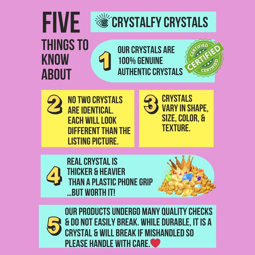 Agarradera de Teléfono CRYSTALFY Cuarzo Druzy Blanco Claro