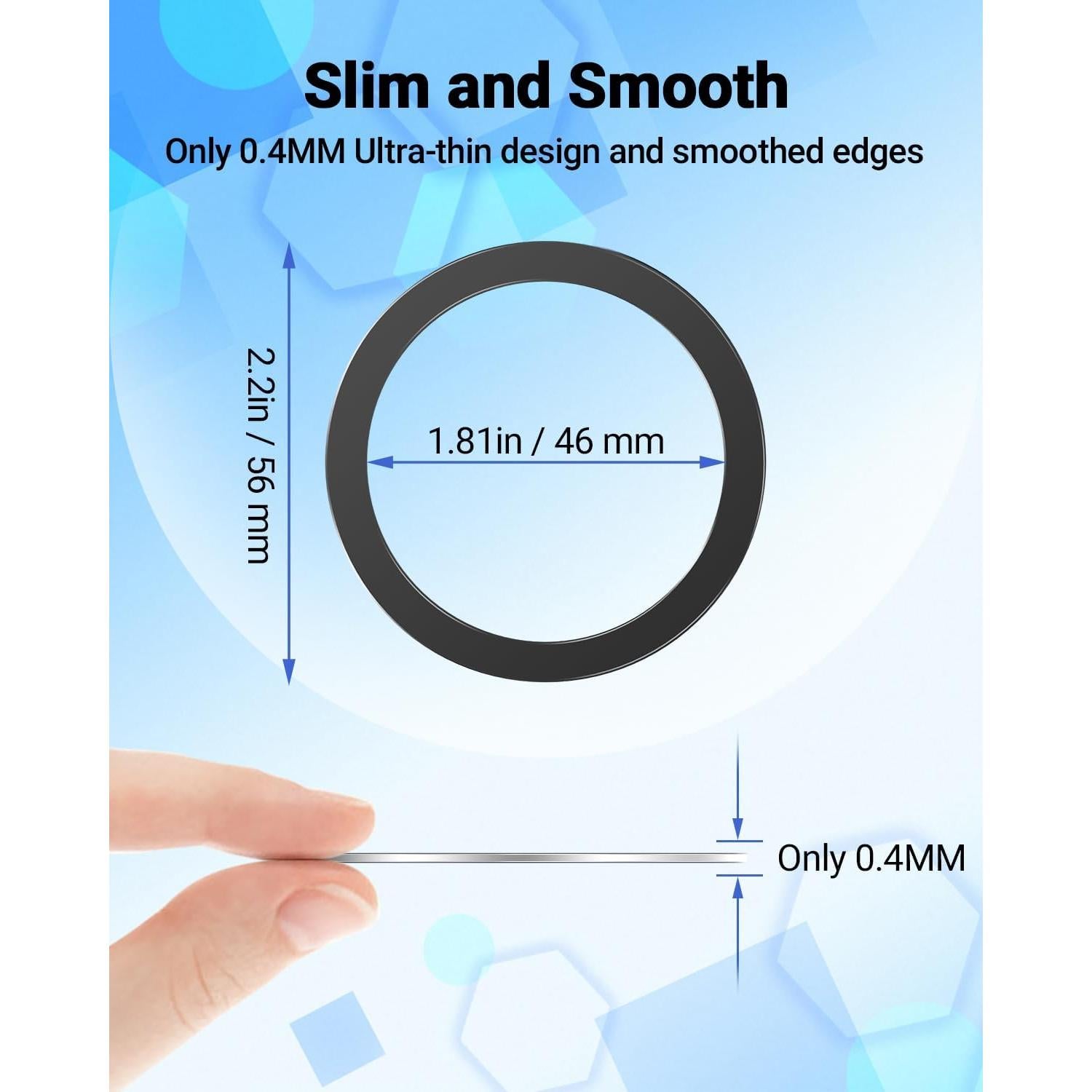 Anillos Magnéticos KALAPOP para MagSafe 4 PCS Ultra Delgado