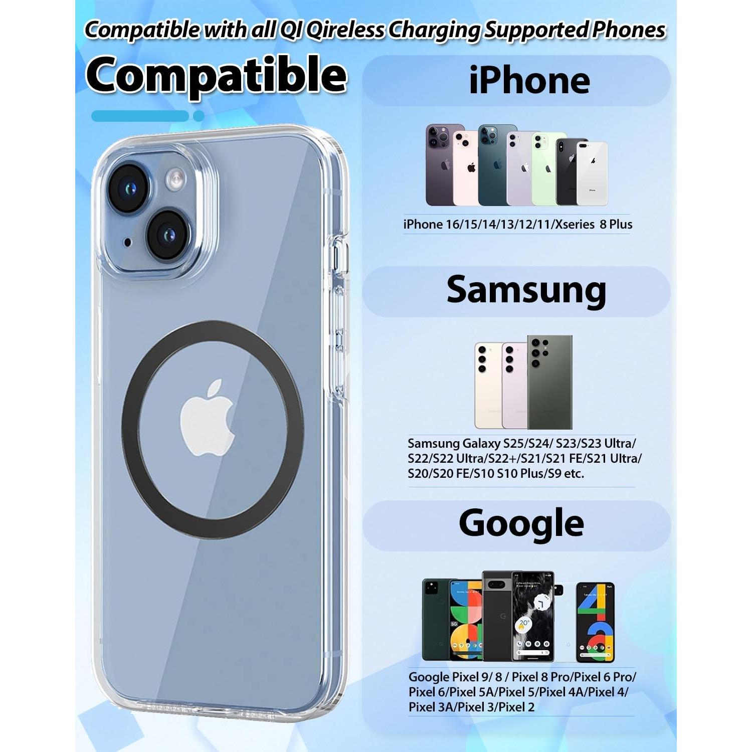 Anillos Magnéticos KALAPOP para MagSafe 4 PCS Ultra Delgado