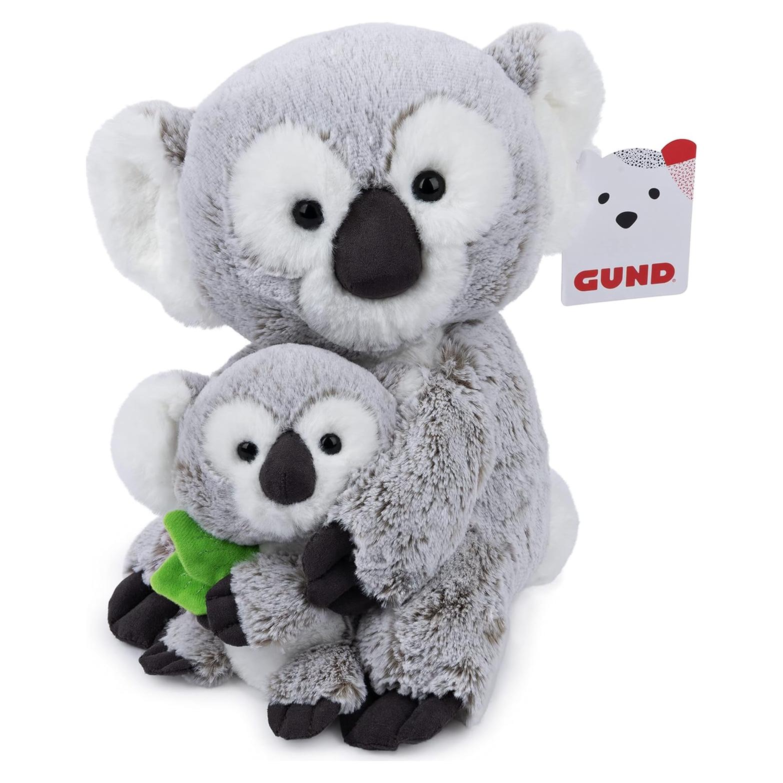 GUND Zozo Oso Koala con Cría 25,4 cm Suave y Abrazable