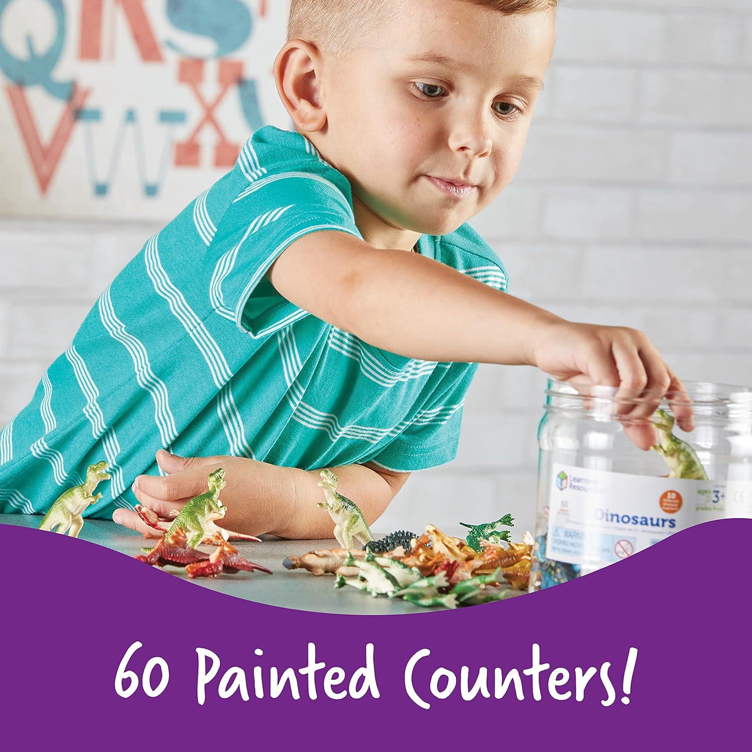 Contadores de Dinosaurios Learning Resources, Set de 60 Piezas