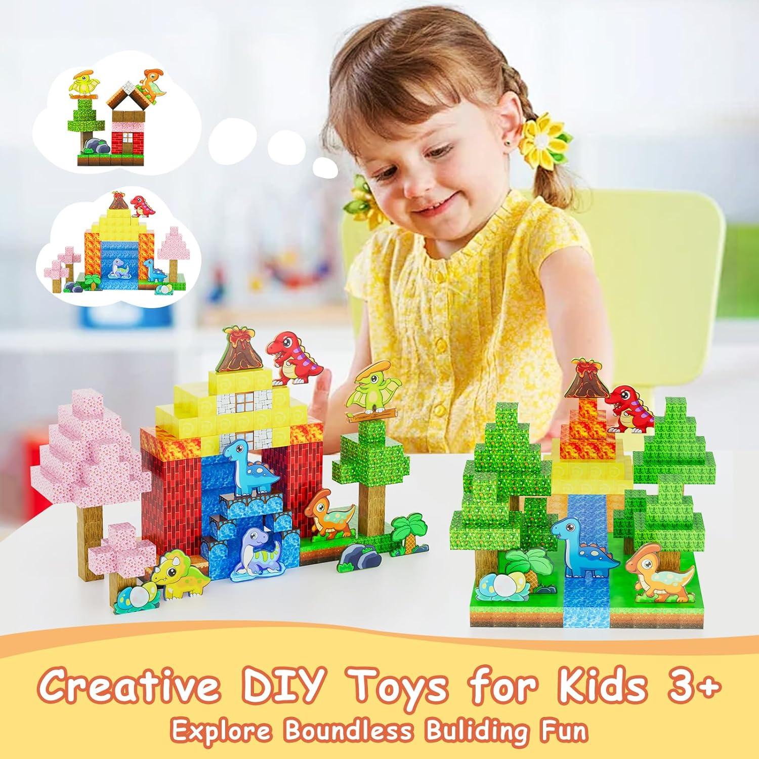 Bloques Magnéticos de Dinosaurios Suihuooo 110 Piezas 0.54 kg