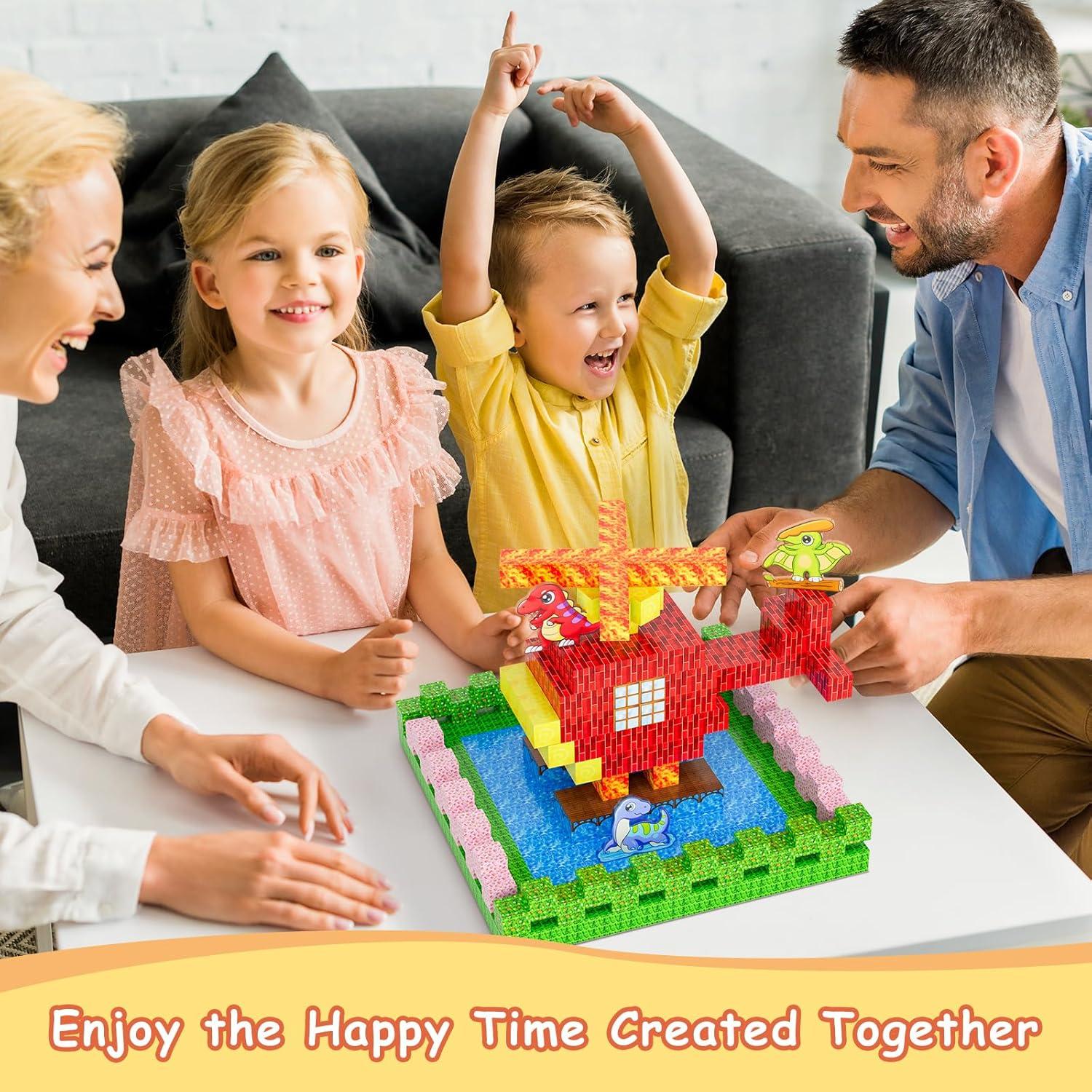 Bloques Magnéticos de Dinosaurios Suihuooo 110 Piezas 0.54 kg