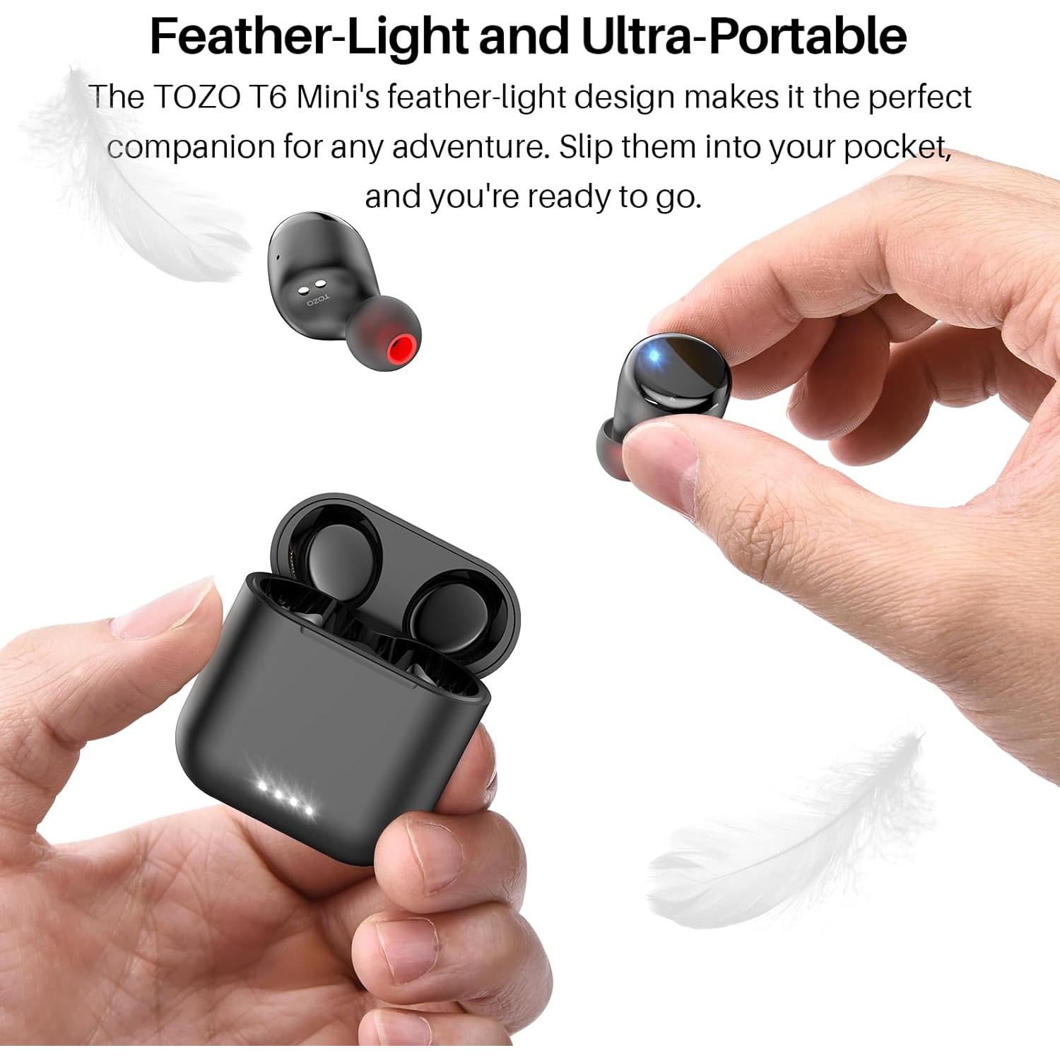 Auriculares Inalámbricos TOZO T6 Bluetooth 5.3 IPX8 50 Horas