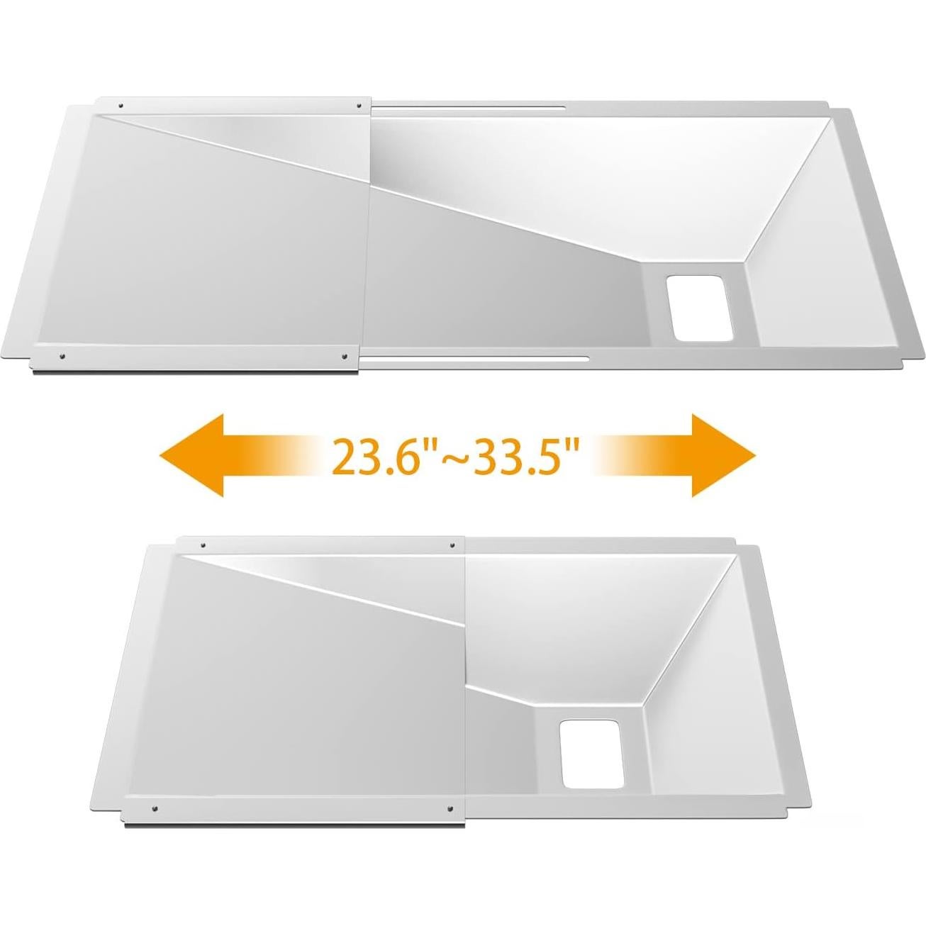 Bandeja de grasa ajustable BBQ-PLUS 59.94-85.09 cm para parrilla