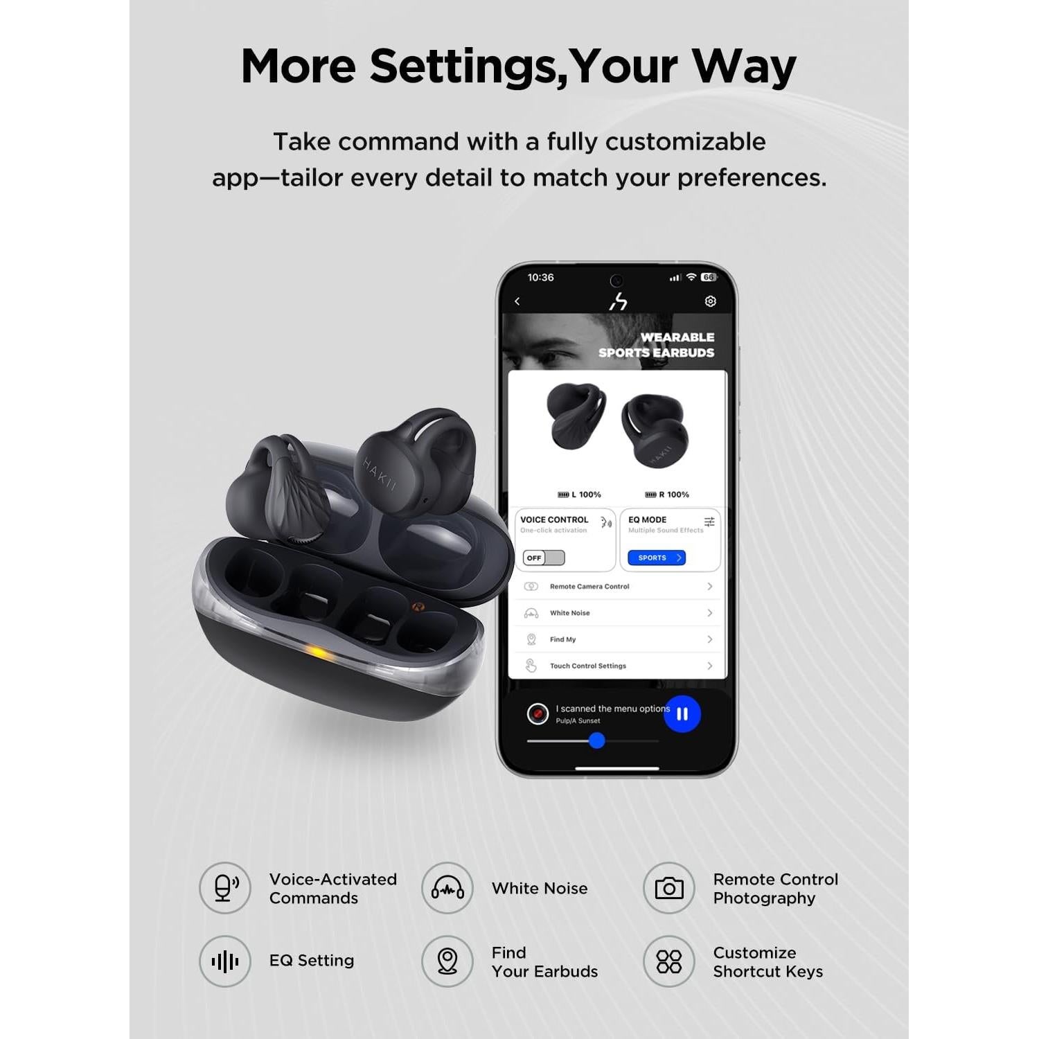 Auriculares Inalámbricos HAKII LINK-B Bluetooth 5.4 IPX5