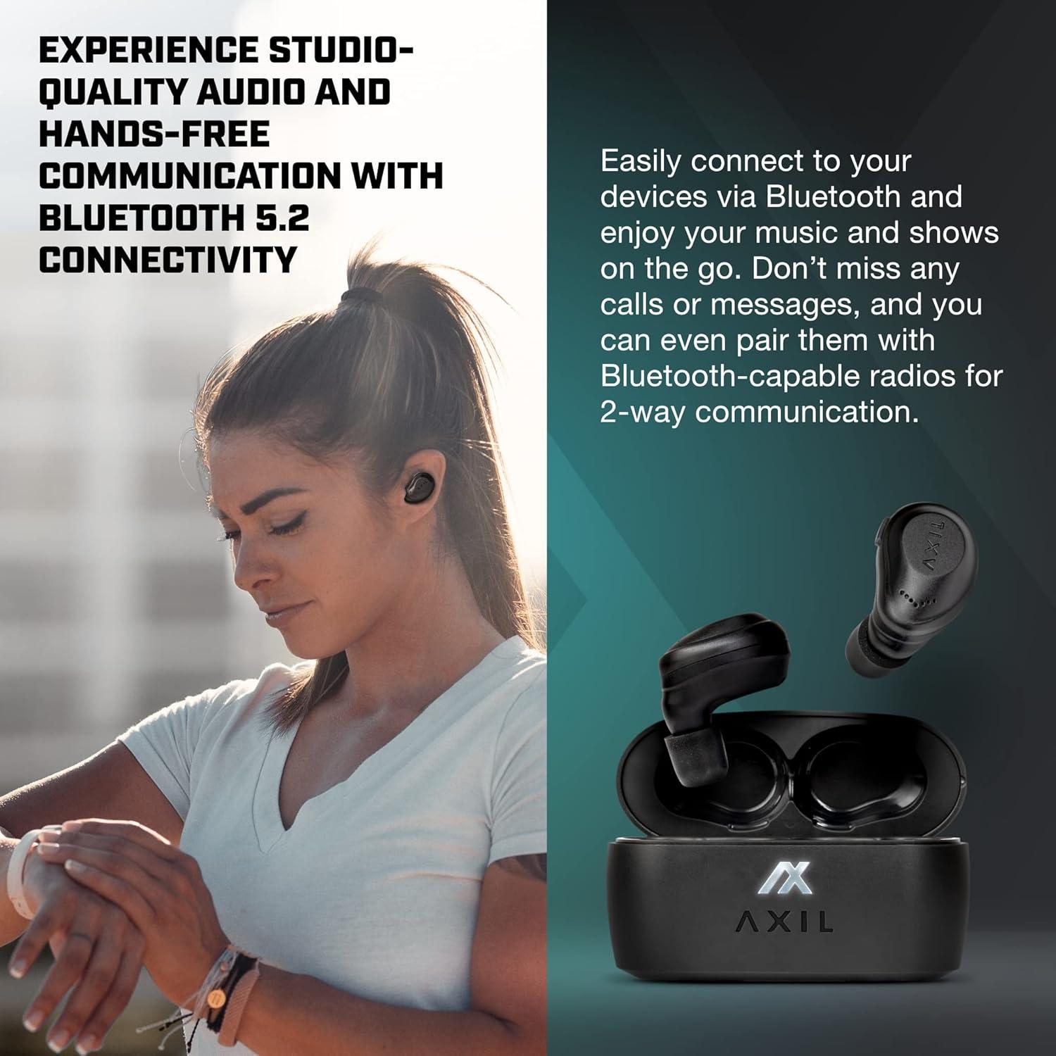 Auriculares Inalámbricos Bluetooth AXIL XCOR PRO - Protección Auditiva