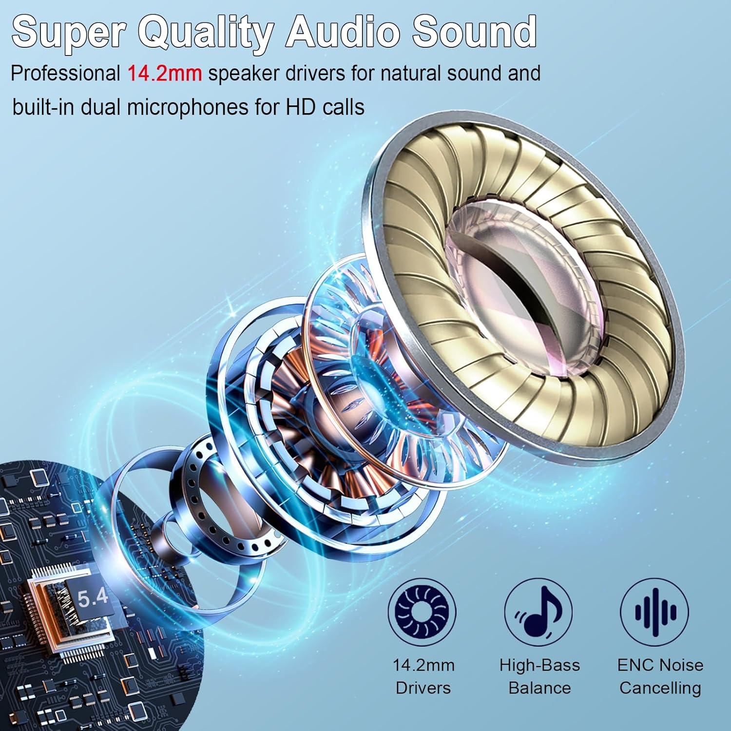 Auriculares Inalámbricos Drsaec MD053 Bluetooth 5.4 Verde