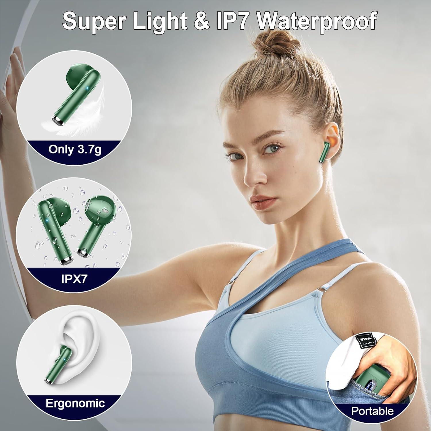 Auriculares Inalámbricos Drsaec MD053 Bluetooth 5.4 Verde