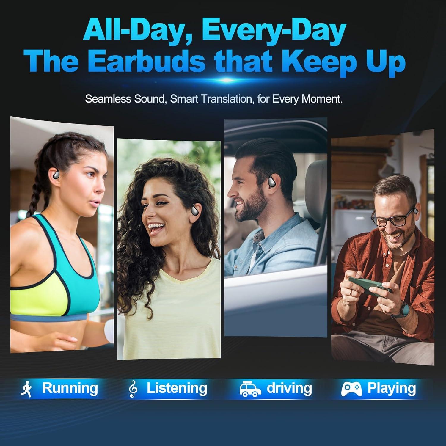 Auriculares Traductores de Idiomas LMFEB - Bluetooth 5.3, 144 Idiomas