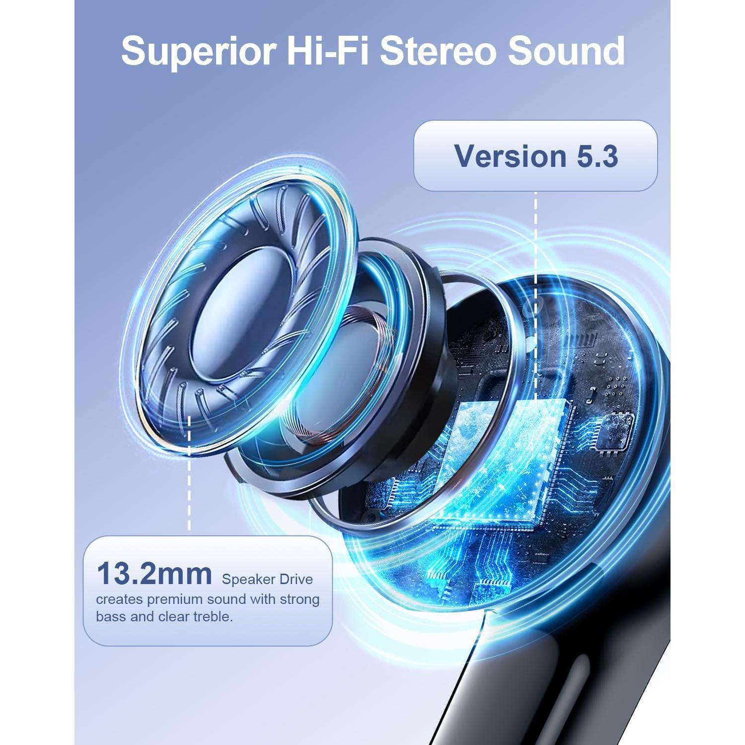 Auriculares Inalámbricos Daximen T12 Bluetooth 5.3 IPX7 40H