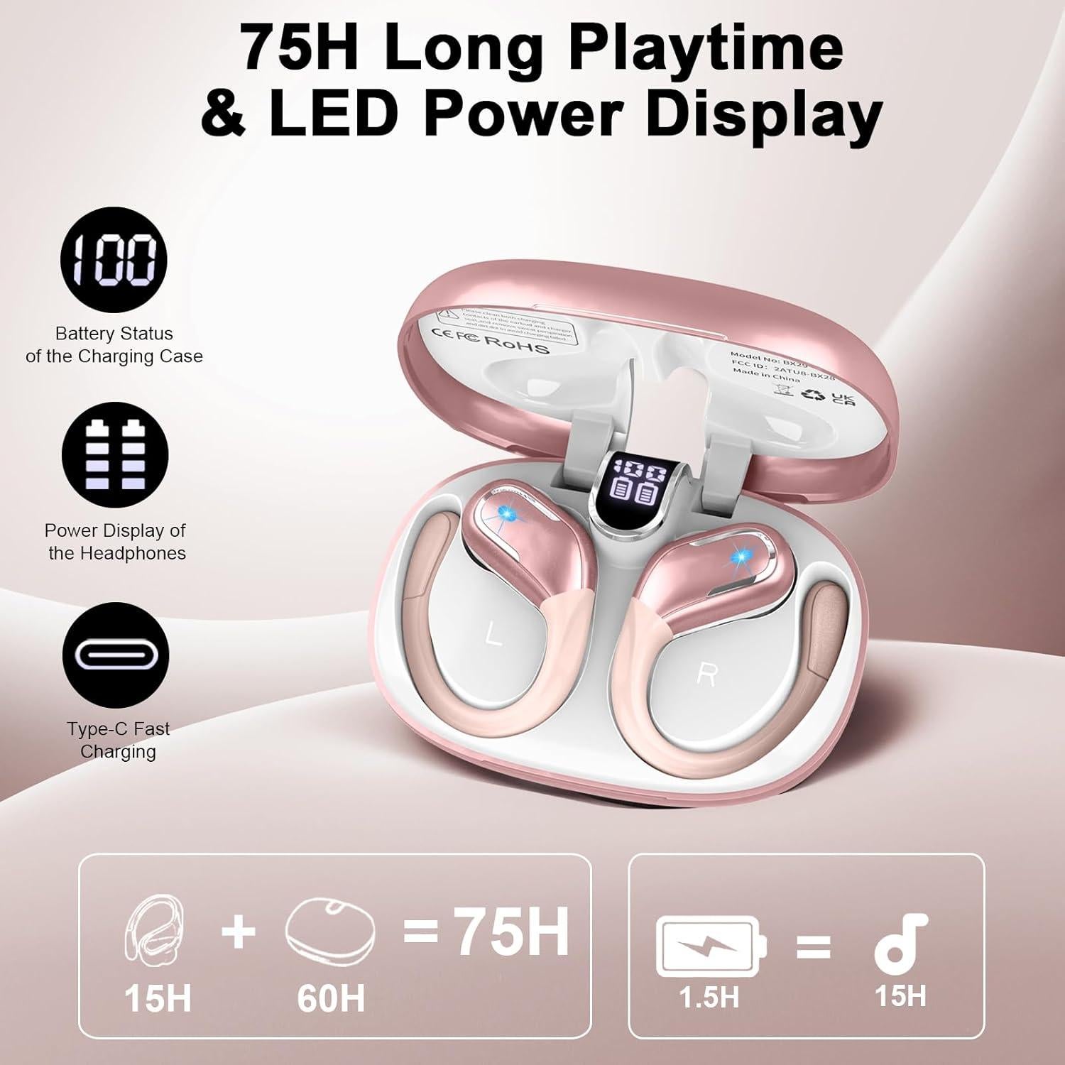 Auriculares Inalámbricos Ltinist X29 Bluetooth 5.4 IP7 75h