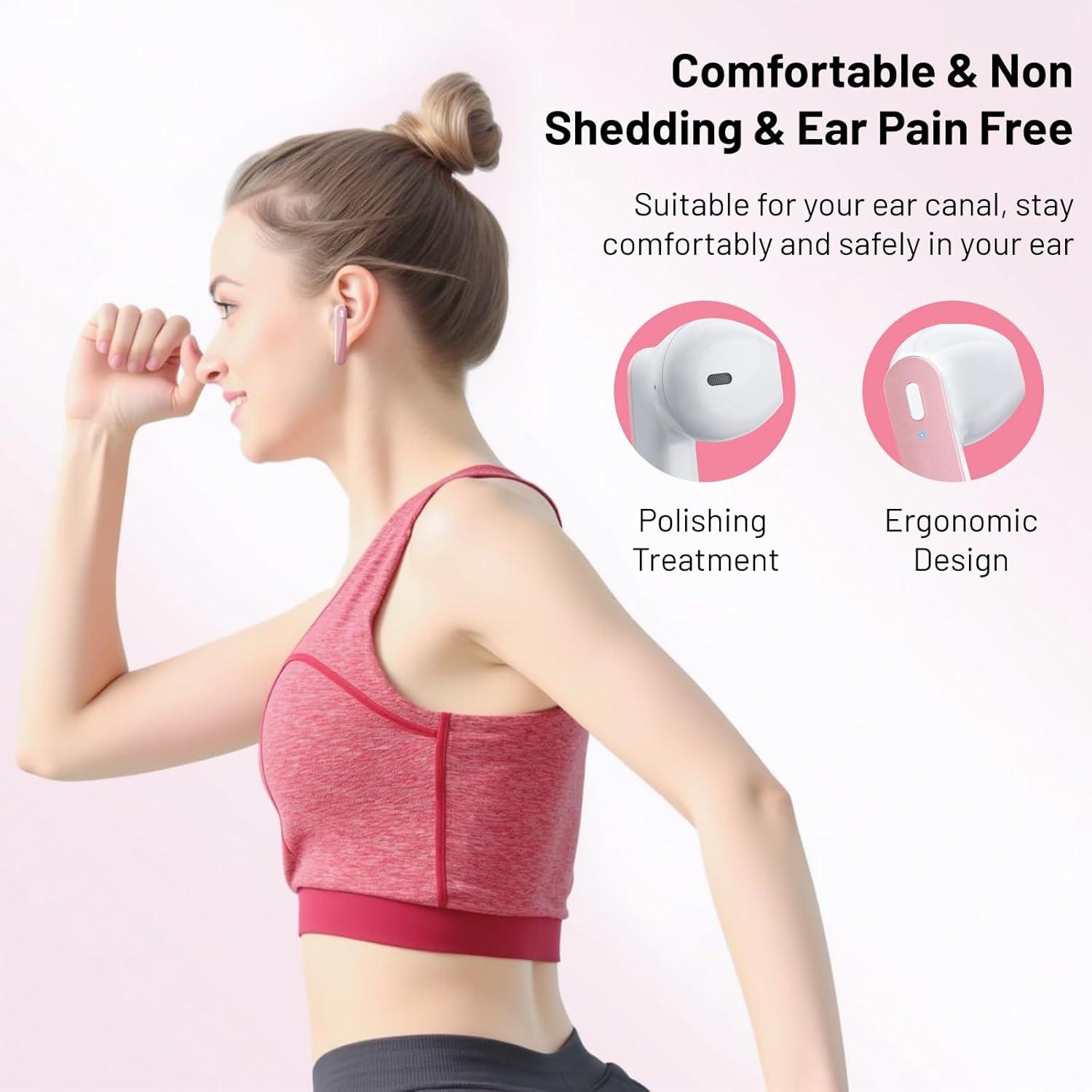 Auriculares Inalámbricos Fangflower X-EARBUD02 Rosa IP7