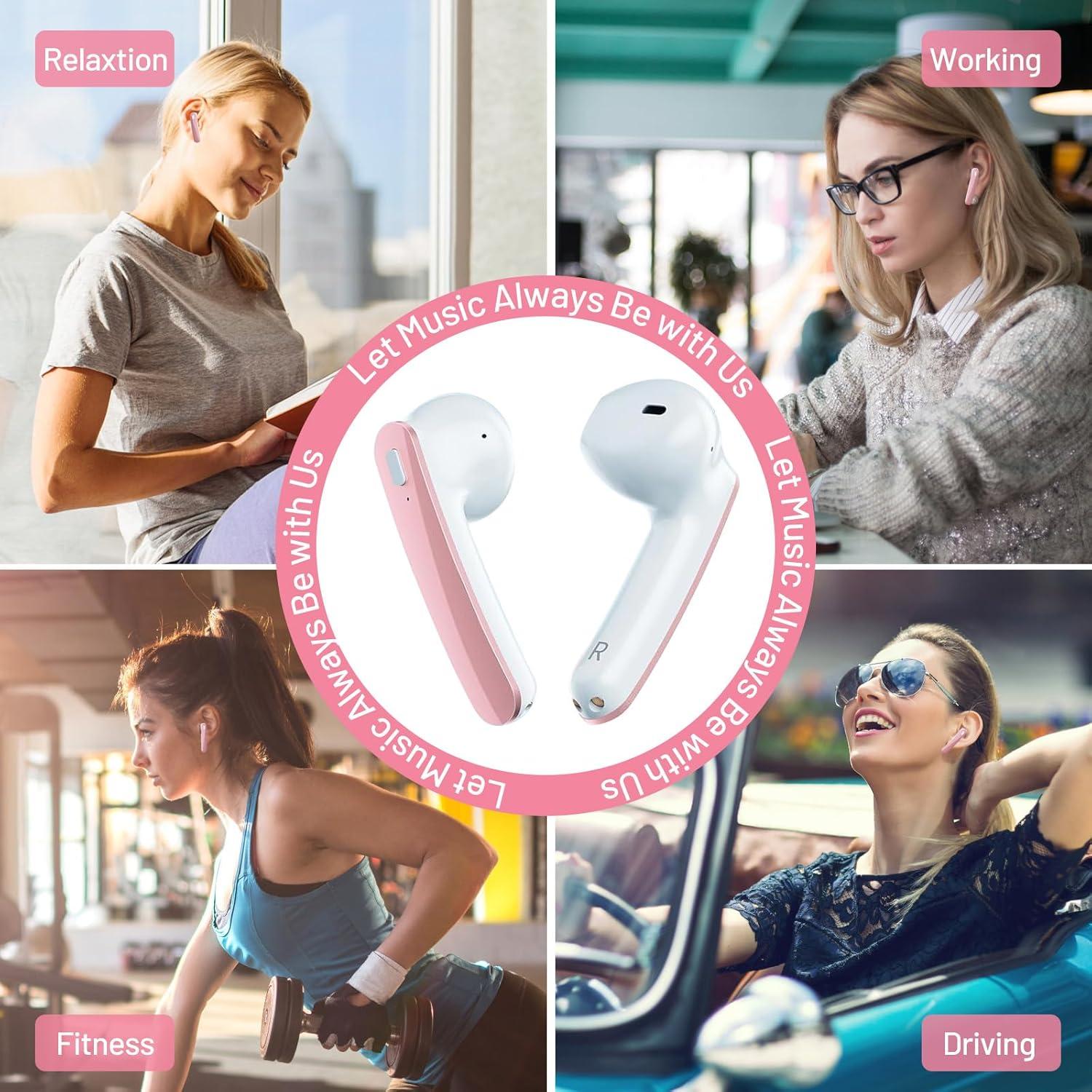 Auriculares Inalámbricos Fangflower X-EARBUD02 Rosa IP7