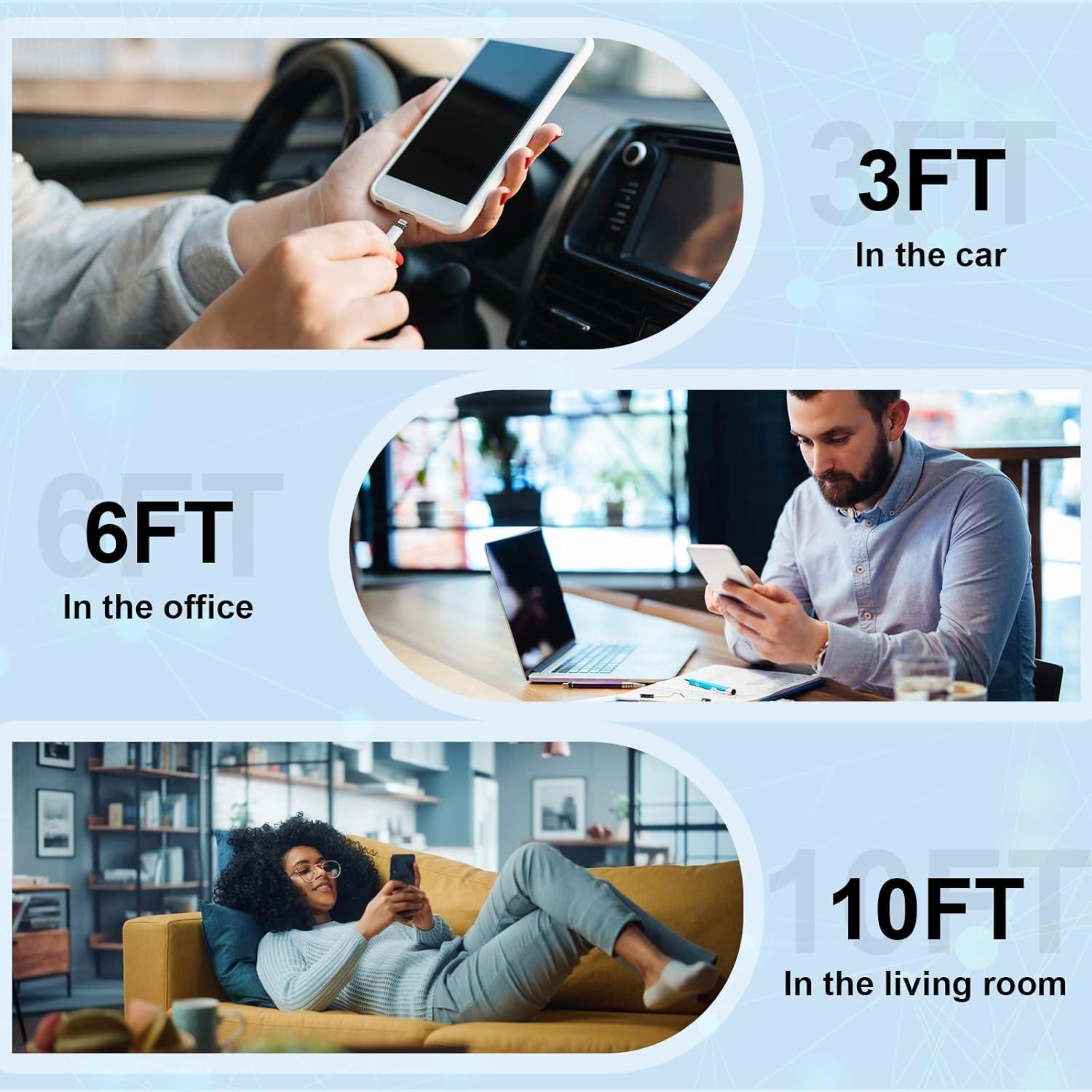 Kit de Cargadores Lightning MFi AZMOGDT 6 Piezas 0.91-3.05m