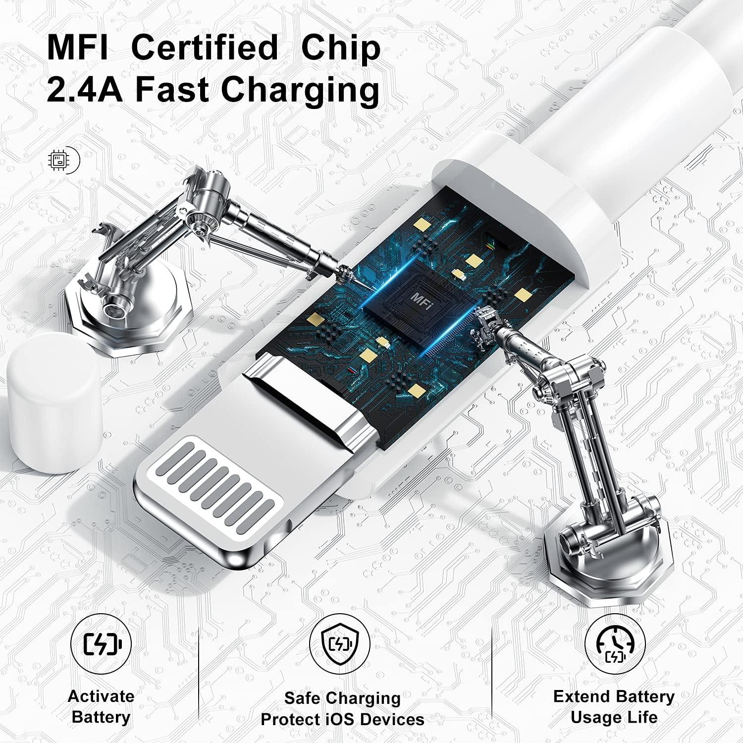 Cable de Carga Lightning Apple 3 pies Pukerehab Blanco