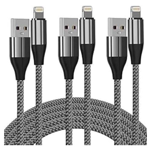 Cable de Carga Lightning 3 Metros FEEL2NICE Trenzado MFi